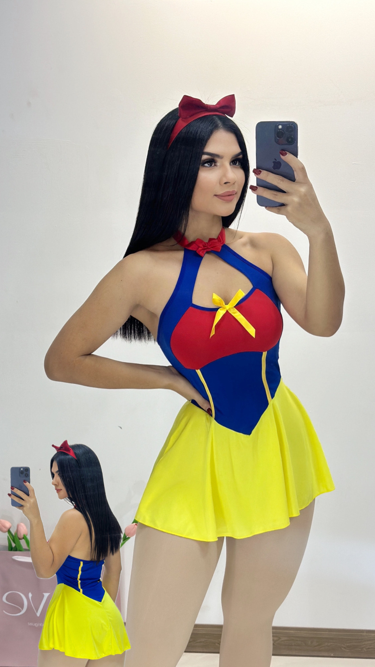 Vestido corto blanca nieves inspo