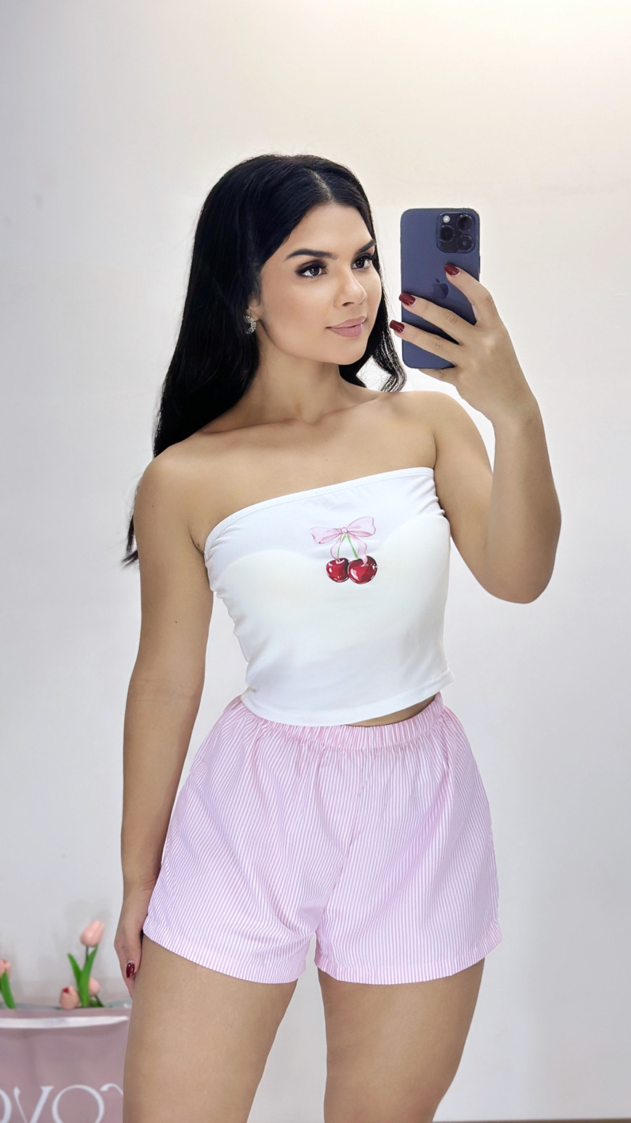 Short a rayas -  Rosa