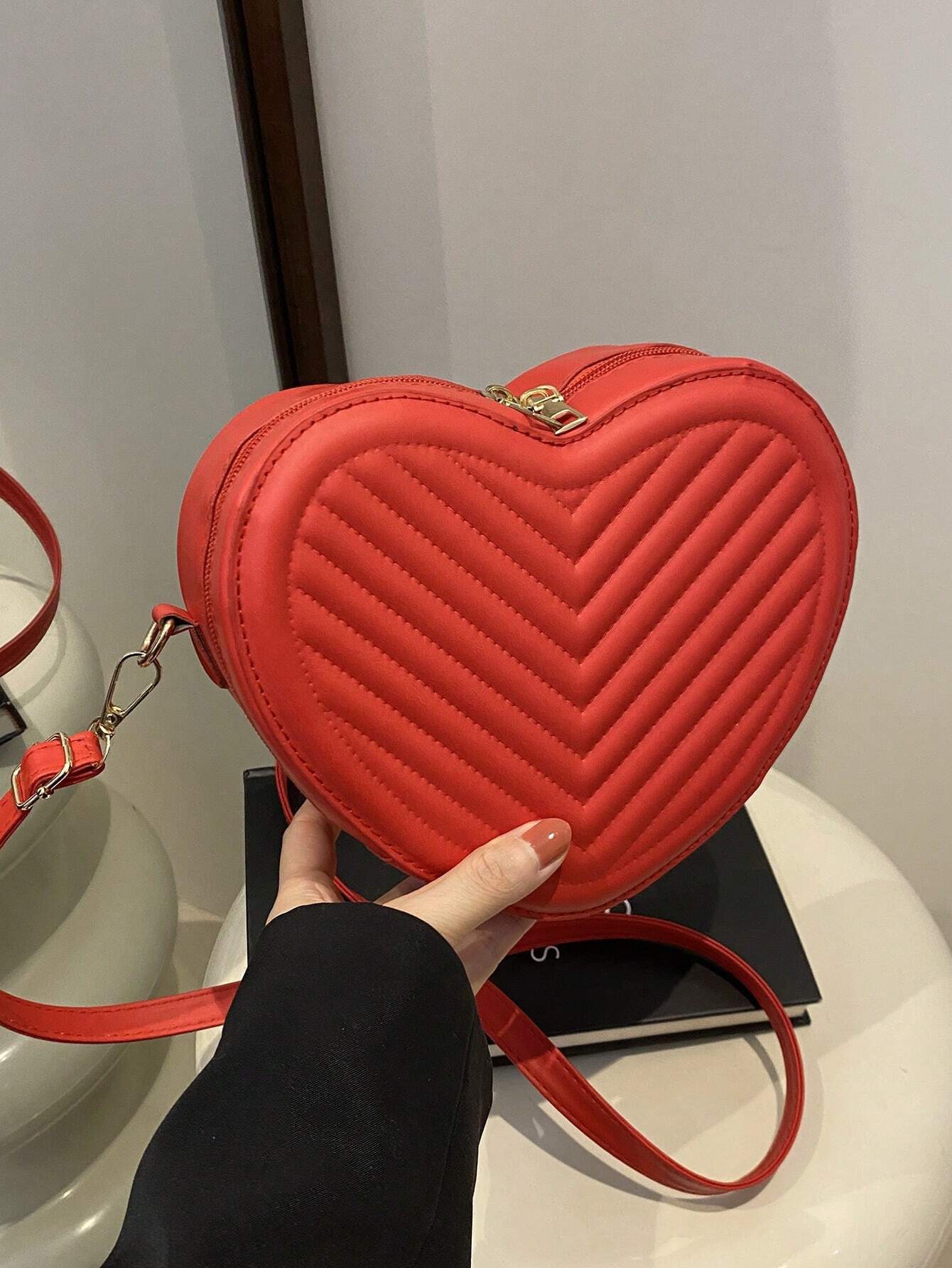 Bolso en forma de corazón - Rojo