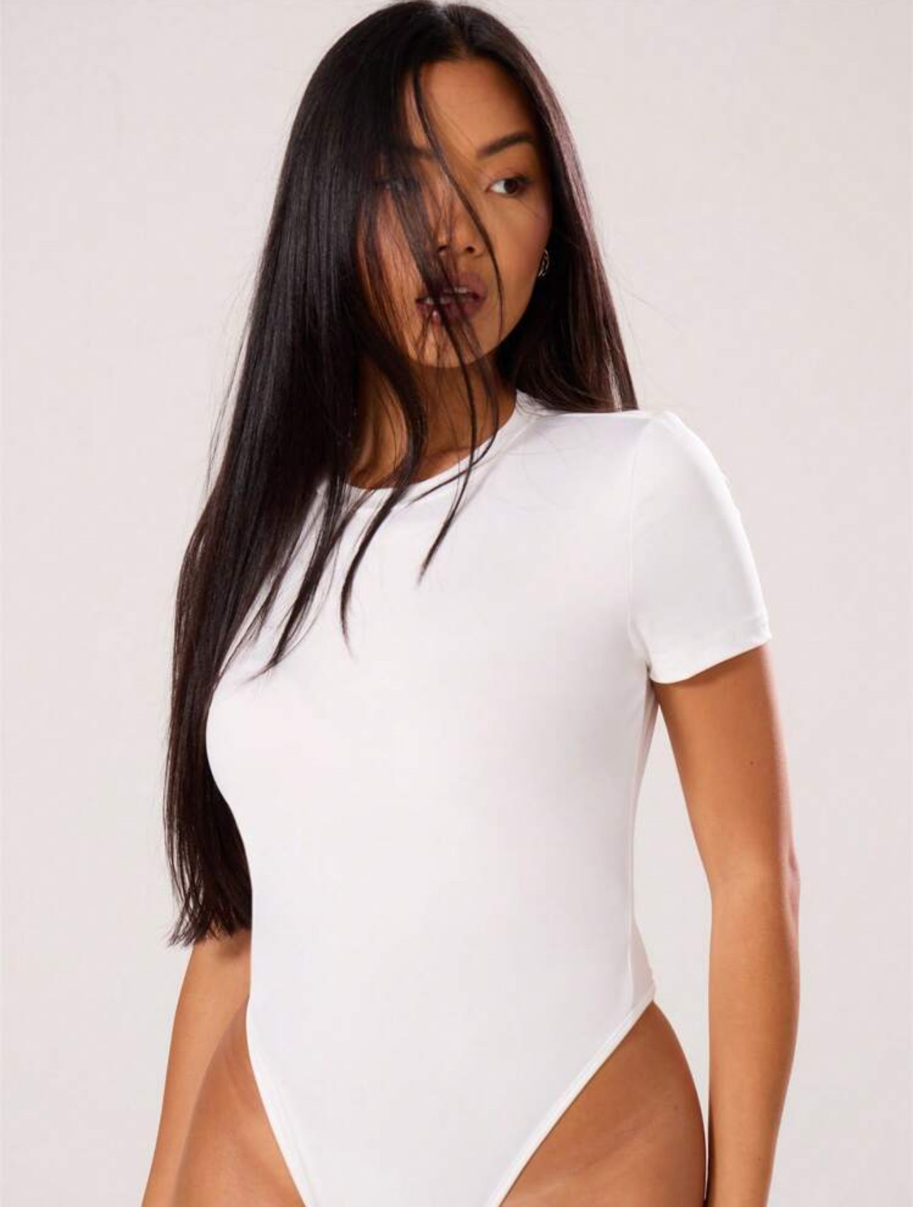 Bodysuit básico de mangas - Blanco