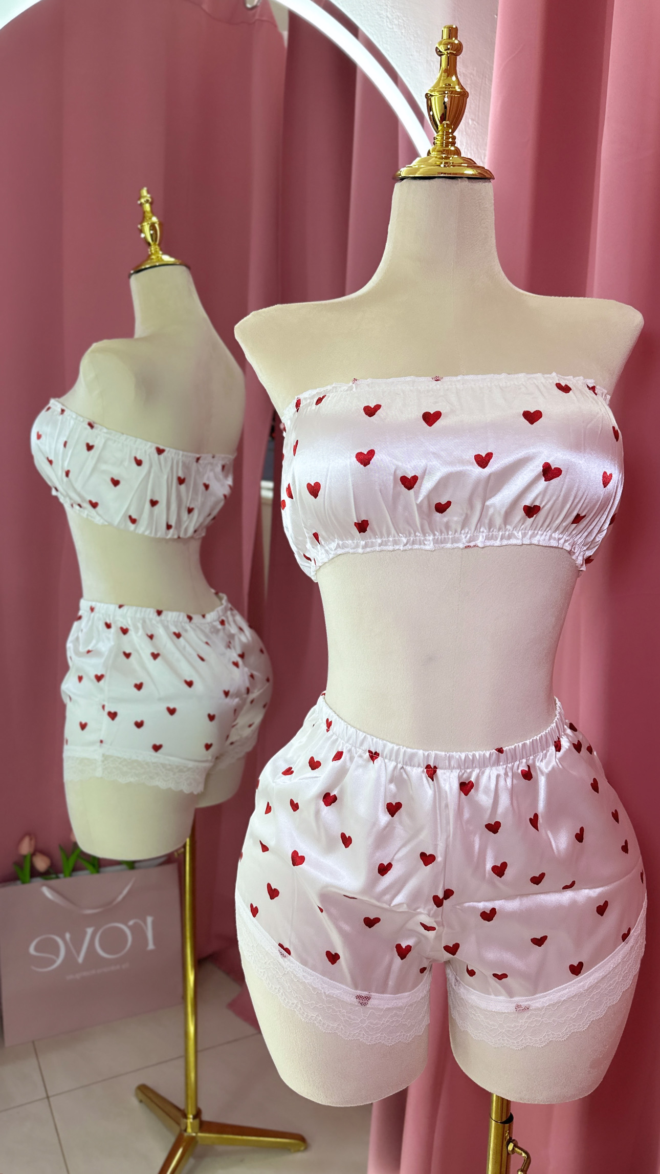 Lencería - Blanca con corazones