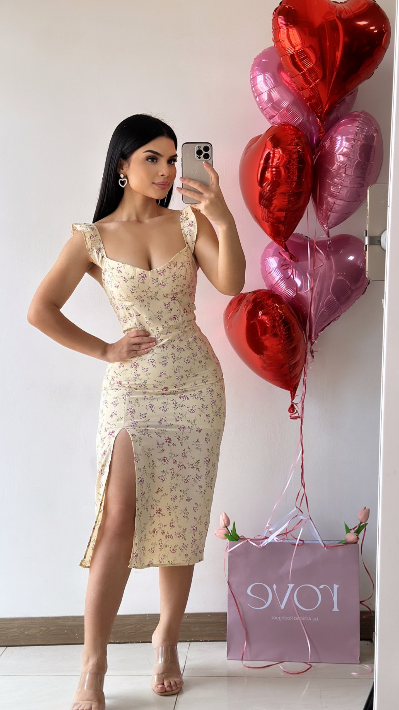 Vestido midi - Amarillo