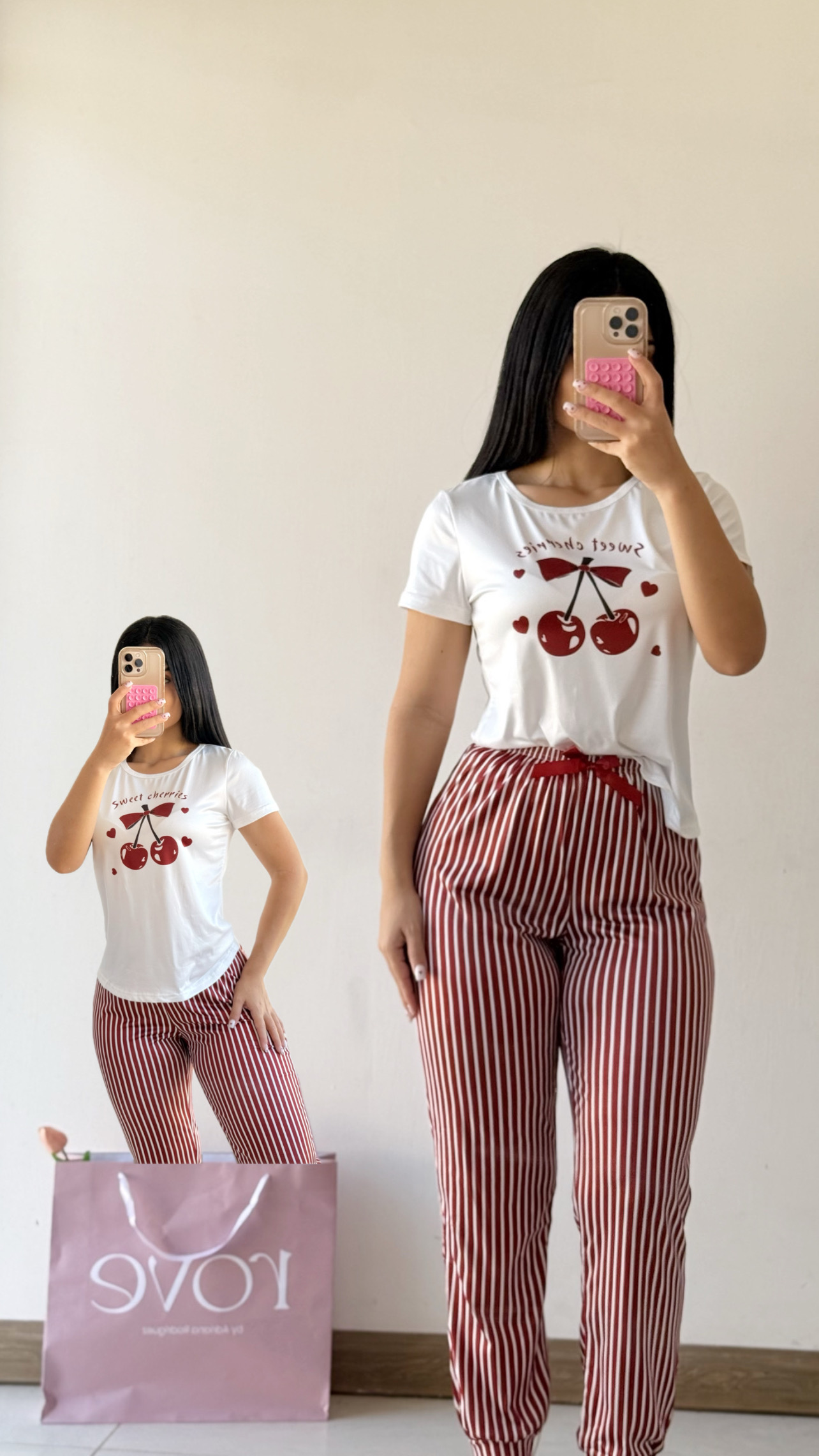 Pijama de pantalón - Cherry