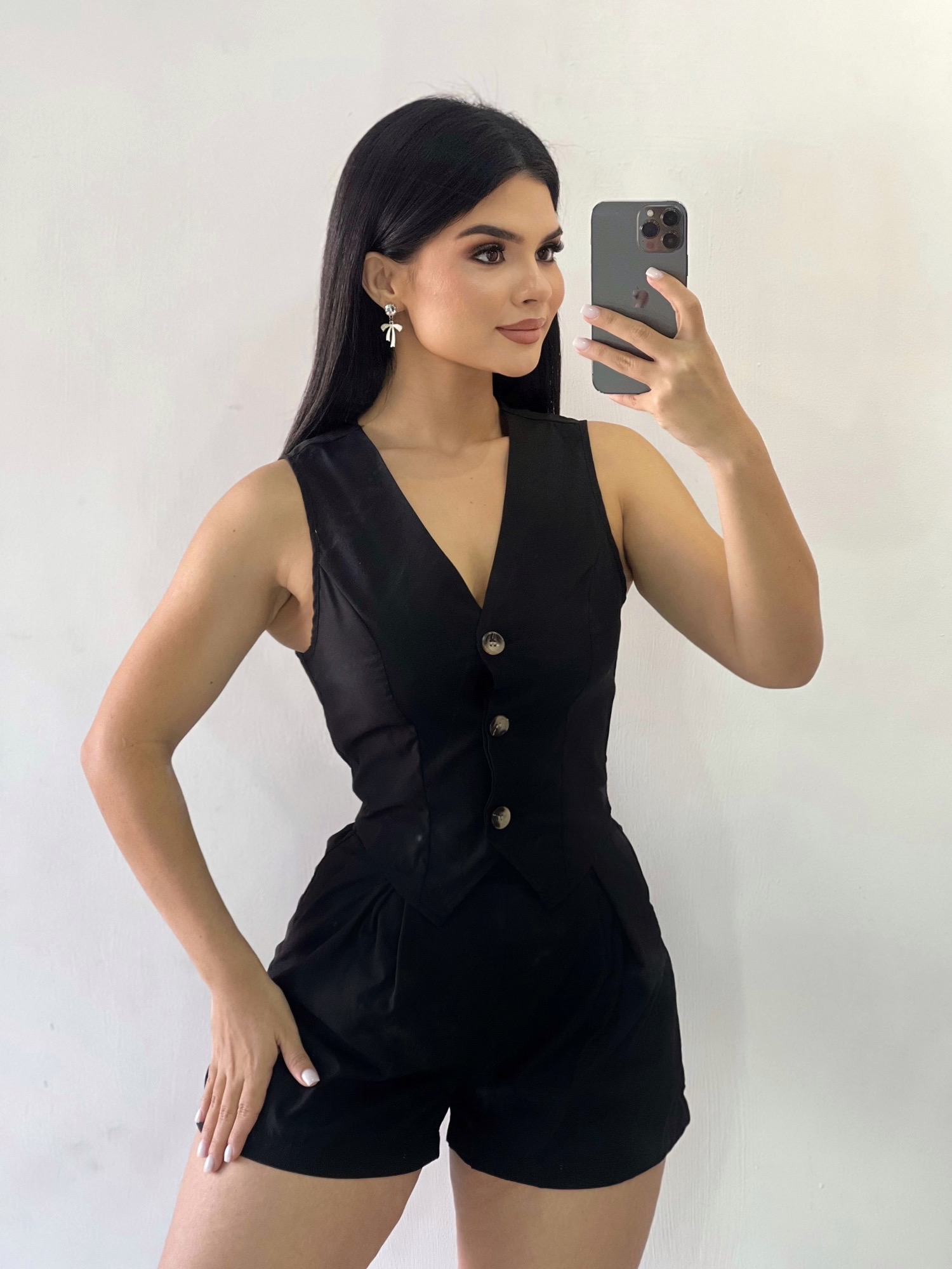 Chaleco + short - Negro