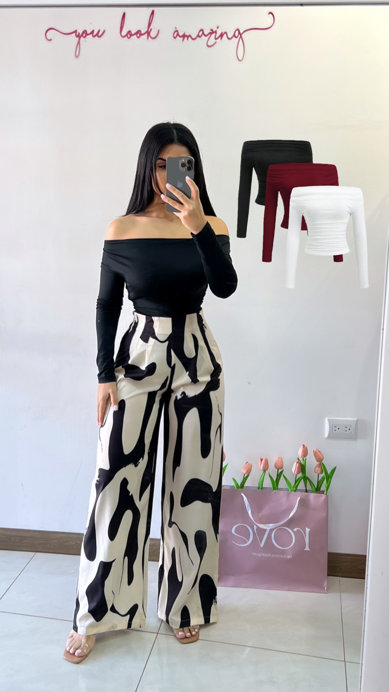 Blusa offshoulder manga larga - Blanca