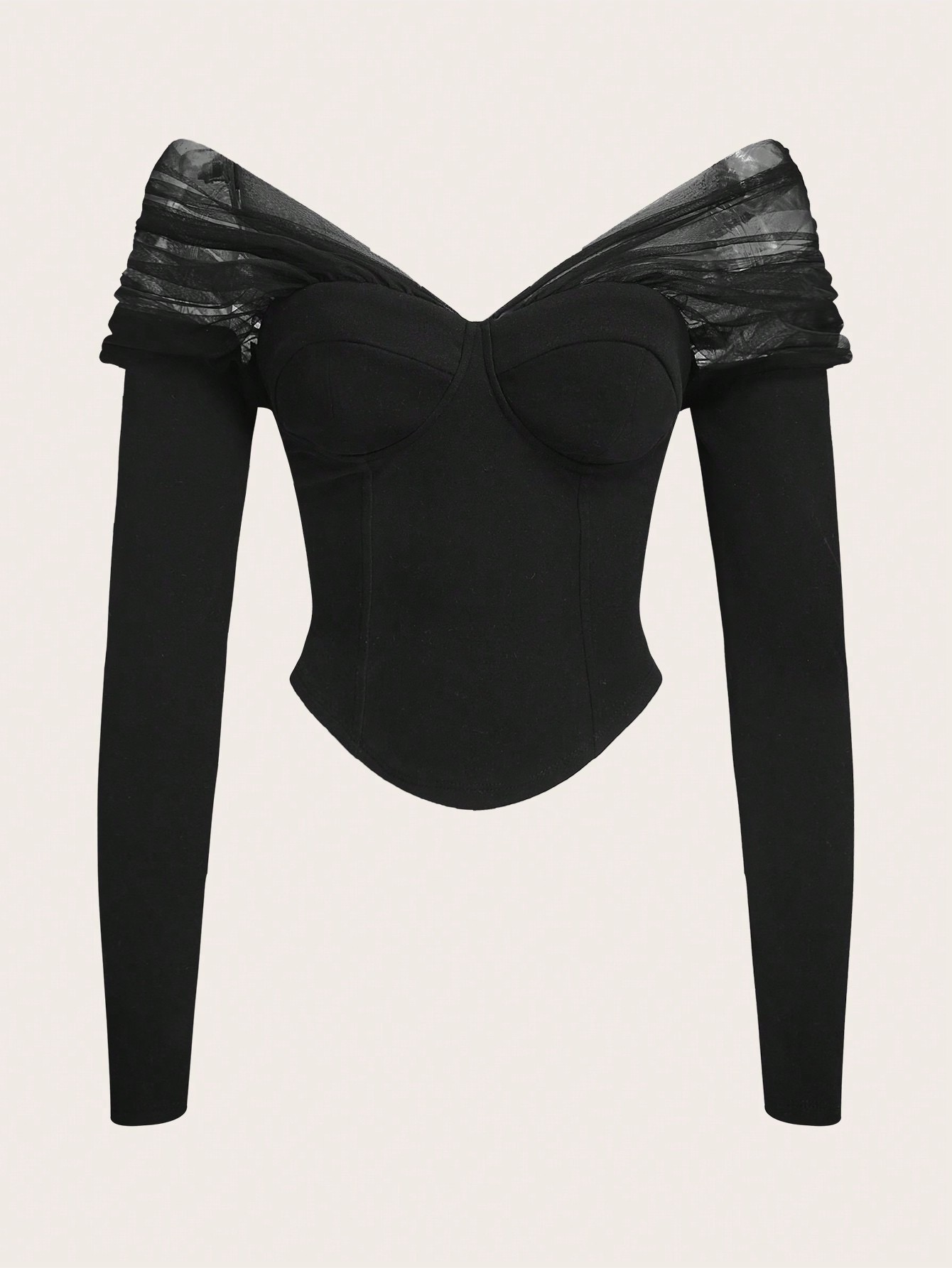 Blusa offshoulder mangas largas