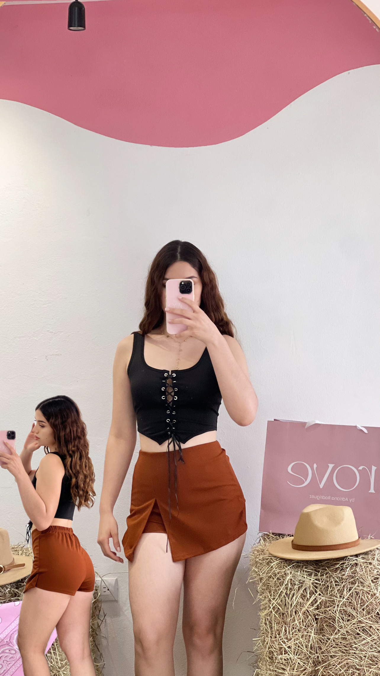 Croptop de amarrar tipo corsé