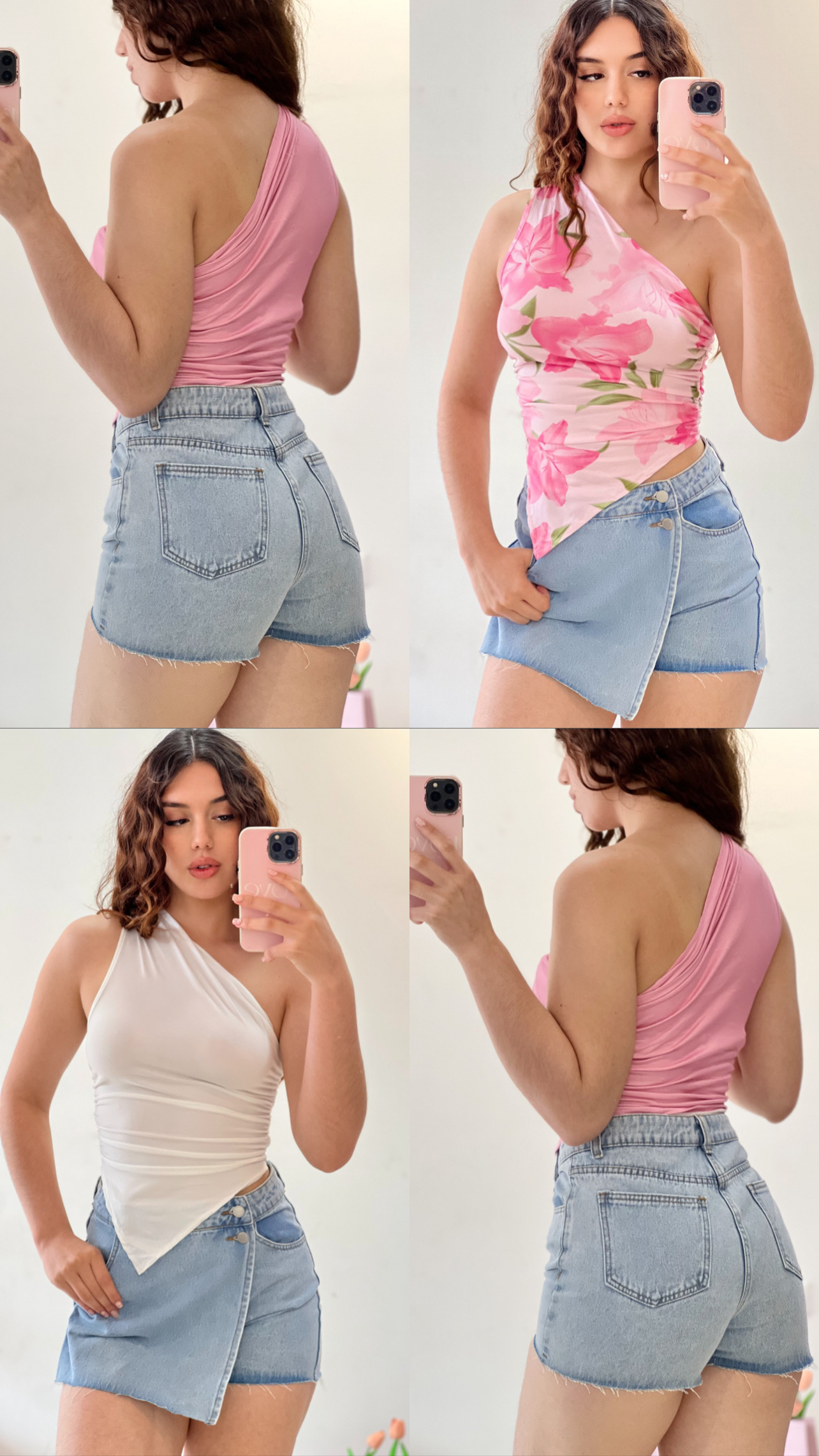 Croptop de punta  - Rosa