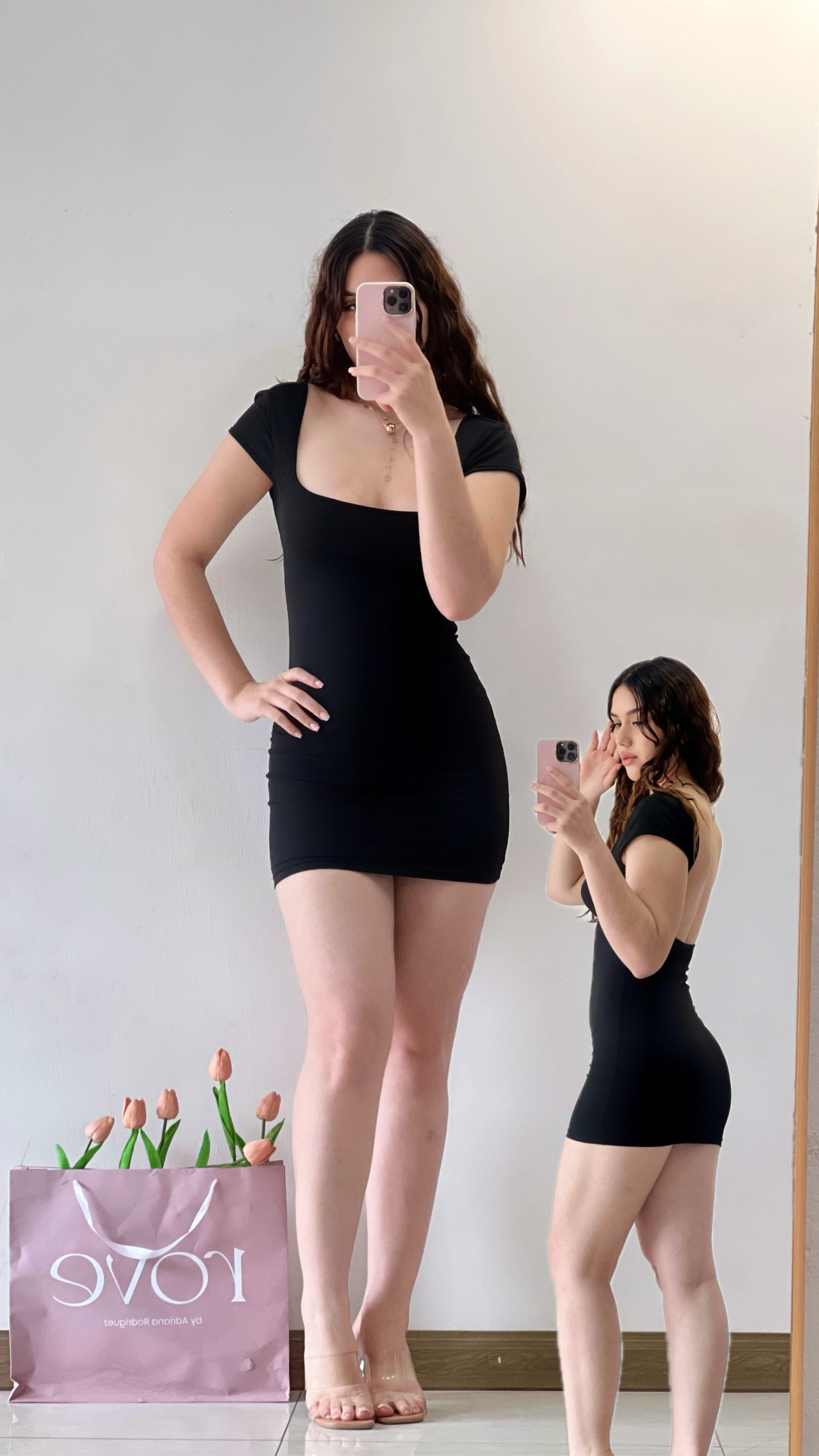 Vestido corto espalda abierta - Negro