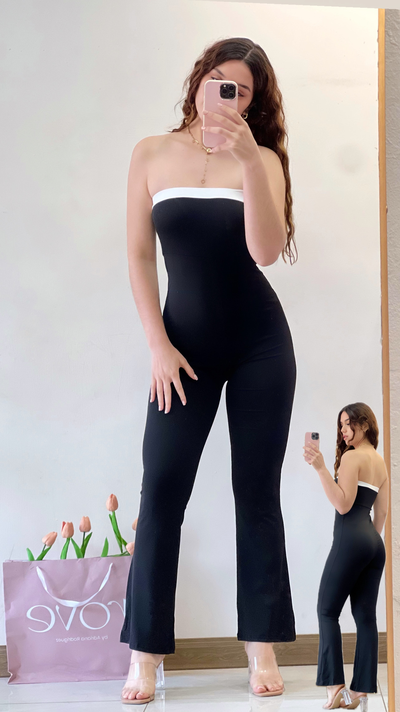 Jumpsuit básico con linea blanca