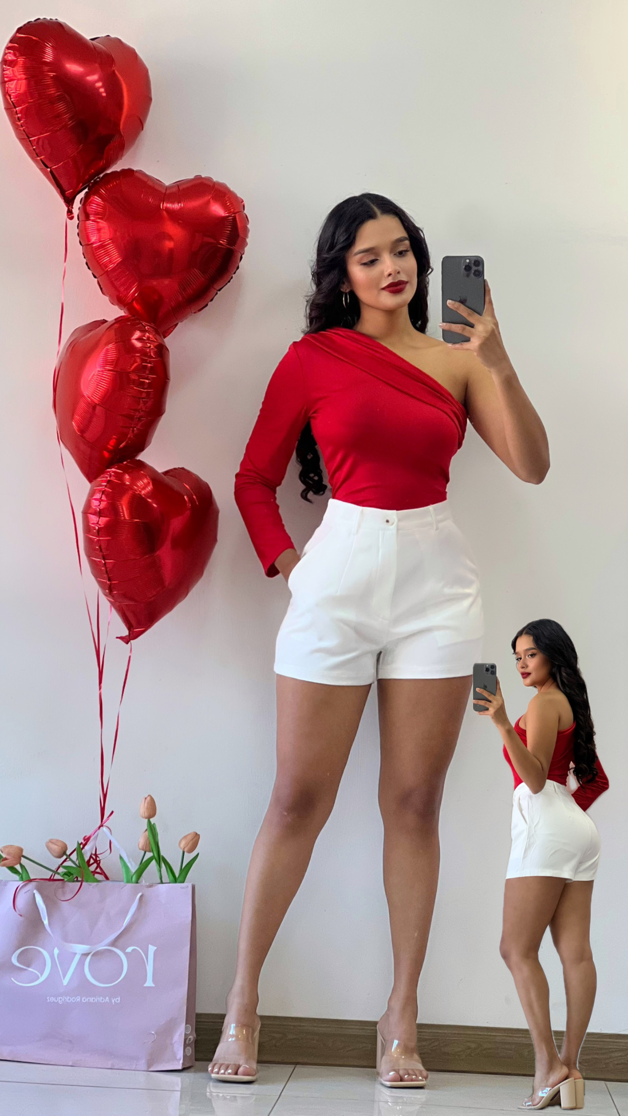 Conjunto de blusa de una manga + short