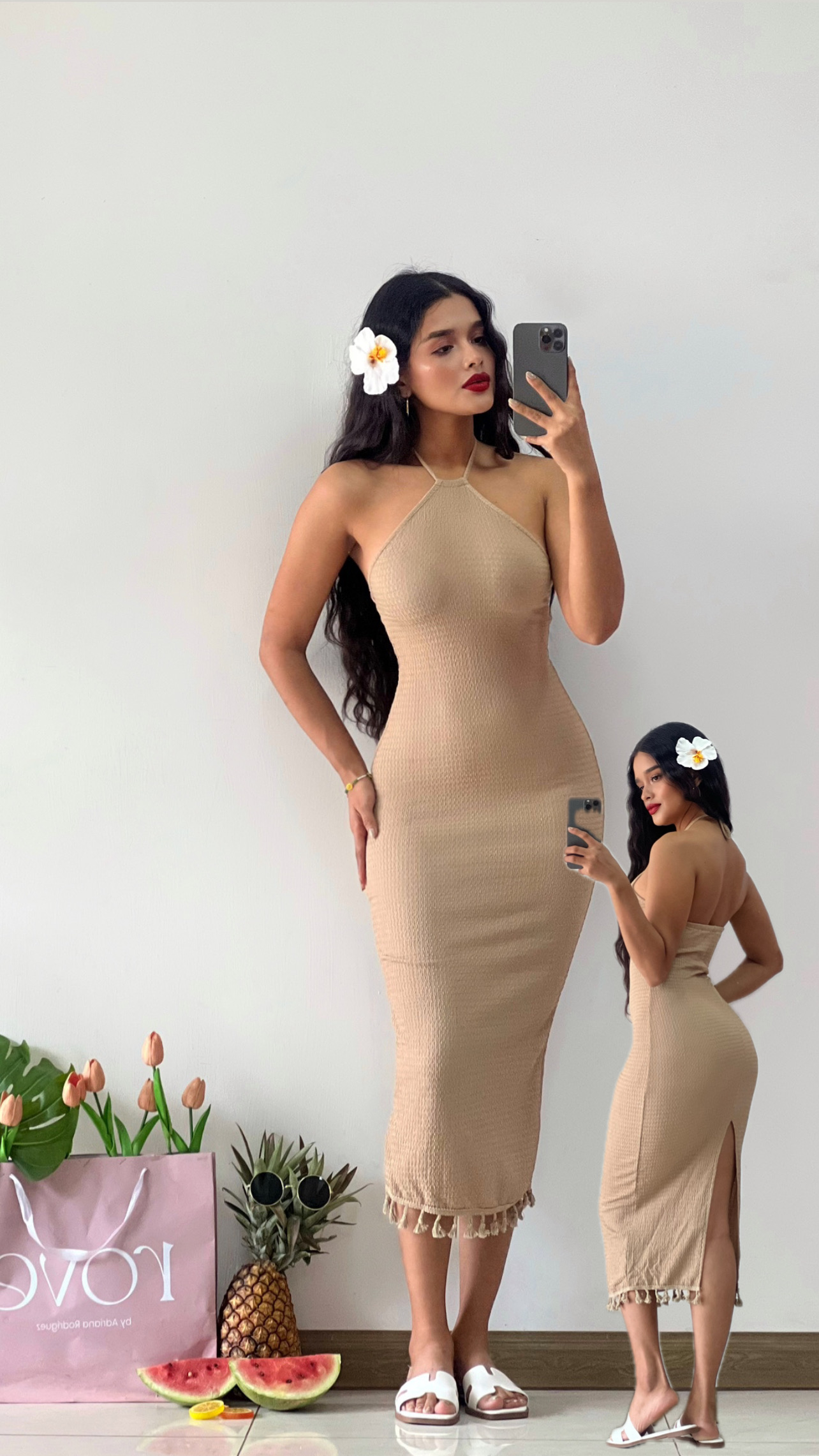 Vestido playero midi