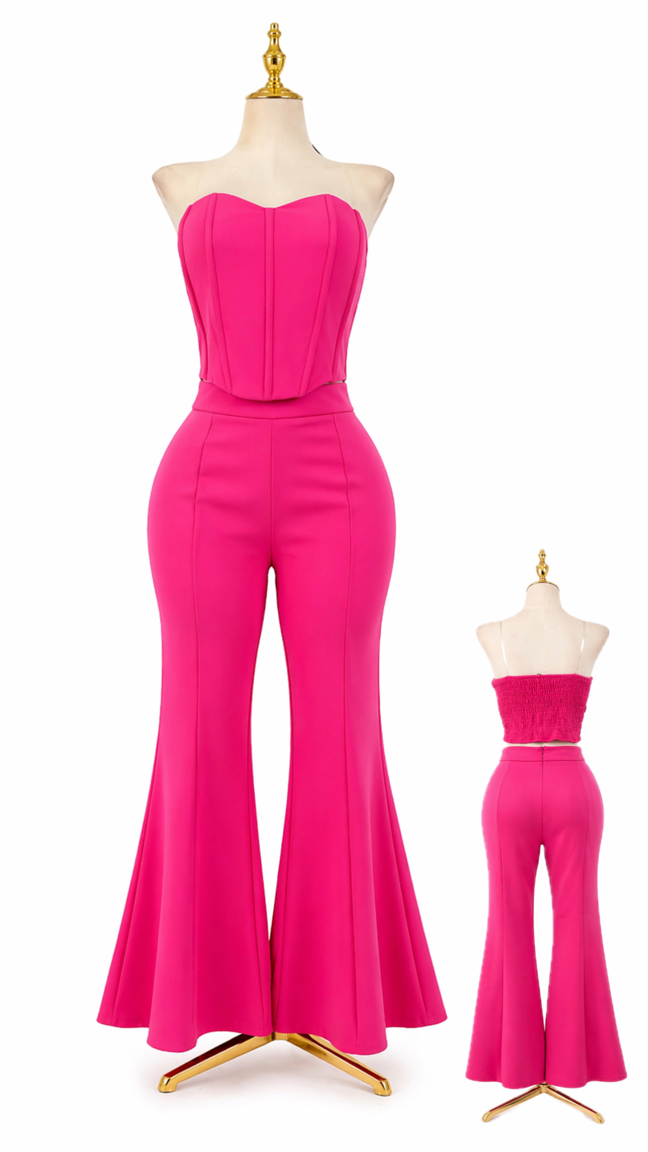 Conjunto Pantalón + Corsé - Rosa - Talla L