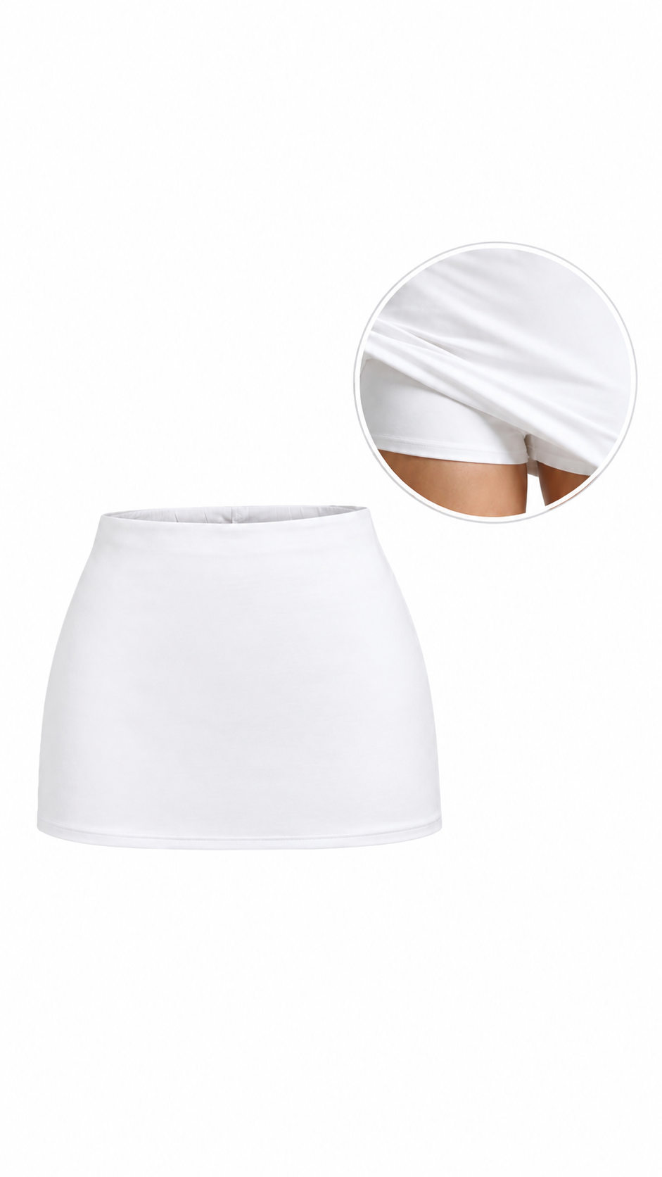 Falda con short blanca